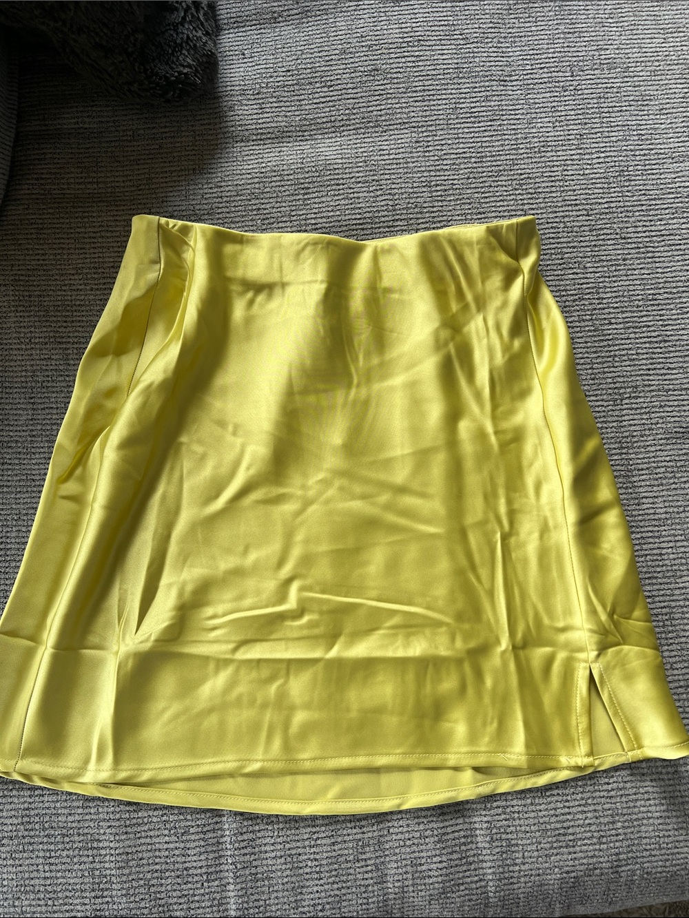 Sincerely Jules Lemon Satin A-Line Skirt